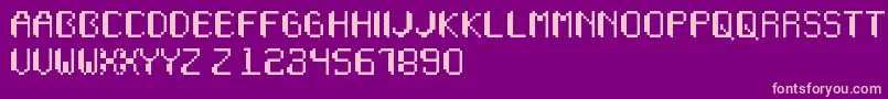 Wapikselo Font – Pink Fonts on Purple Background