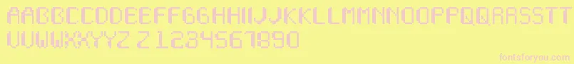 Wapikselo Font – Pink Fonts on Yellow Background
