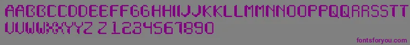 Wapikselo Font – Purple Fonts on Gray Background