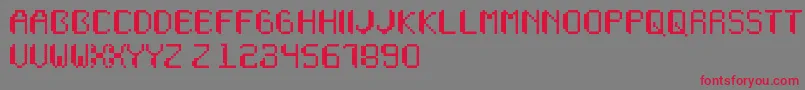 Wapikselo Font – Red Fonts on Gray Background