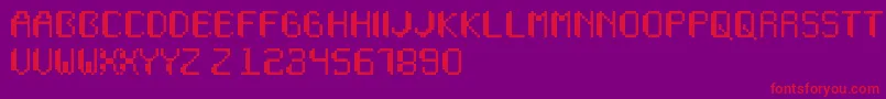 Wapikselo Font – Red Fonts on Purple Background