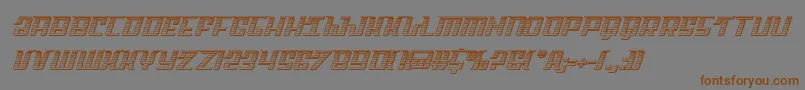 Skycabchrome-Schriftart – Braune Schriften auf grauem Hintergrund