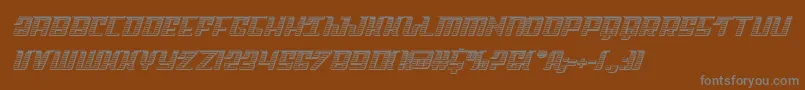 Skycabchrome-Schriftart – Graue Schriften auf braunem Hintergrund