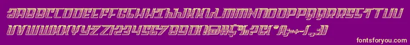 Skycabchrome Font – Yellow Fonts on Purple Background