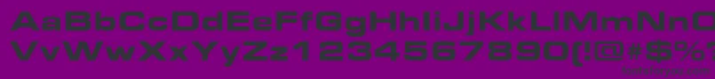 フォントEurostileExtendedBlack – 紫の背景に黒い文字