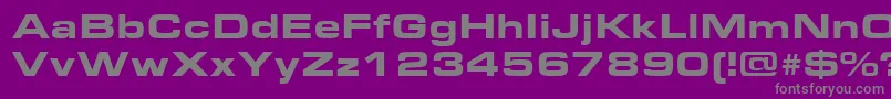 フォントEurostileExtendedBlack – 紫の背景に灰色の文字