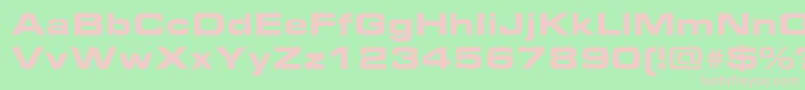 EurostileExtendedBlack Font – Pink Fonts on Green Background