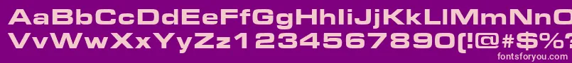 EurostileExtendedBlack-fontti – vaaleanpunaiset fontit violetilla taustalla