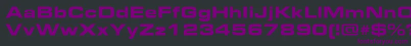 Шрифт EurostileExtendedBlack – фиолетовые шрифты на чёрном фоне