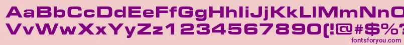 フォントEurostileExtendedBlack – ピンクの背景に紫のフォント