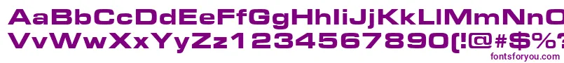Шрифт EurostileExtendedBlack – фиолетовые шрифты на белом фоне
