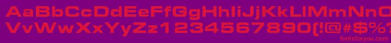 EurostileExtendedBlack Font – Red Fonts on Purple Background