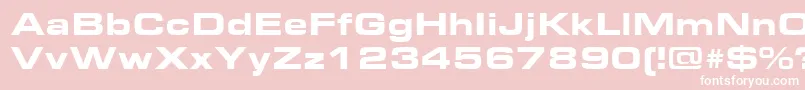 Шрифт EurostileExtendedBlack – белые шрифты на розовом фоне