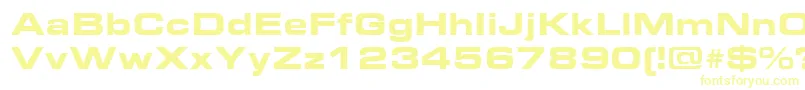 EurostileExtendedBlack Font – Yellow Fonts on White Background