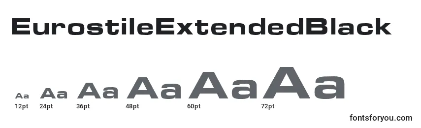 EurostileExtendedBlack Font Sizes