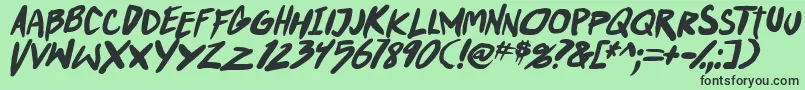 PunkboyTbsItalbold Font – Black Fonts on Green Background