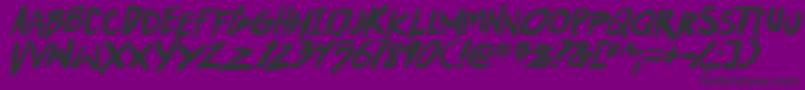 Police PunkboyTbsItalbold – polices noires sur fond violet