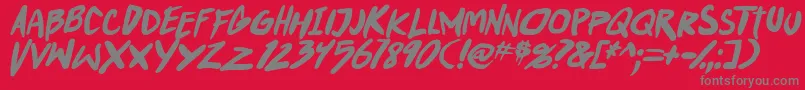Police PunkboyTbsItalbold – polices grises sur fond rouge
