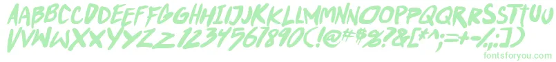 PunkboyTbsItalbold-Schriftart – Grüne Schriften