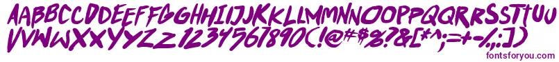 PunkboyTbsItalbold Font – Purple Fonts on White Background