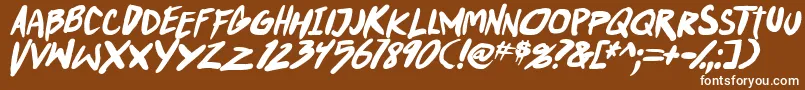 PunkboyTbsItalbold Font – White Fonts on Brown Background