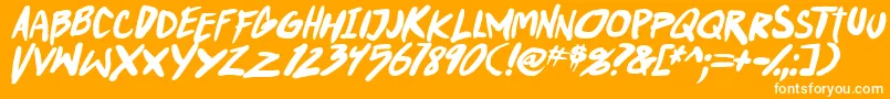 PunkboyTbsItalbold Font – White Fonts on Orange Background