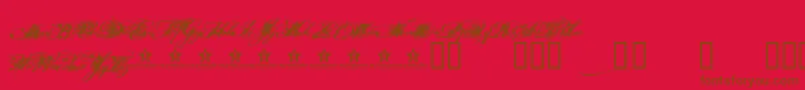 Dirty Font – Brown Fonts on Red Background