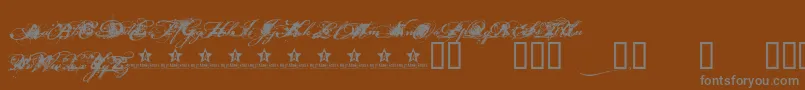 Dirty-Schriftart – Graue Schriften auf braunem Hintergrund