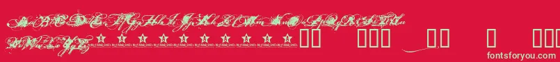 Dirty Font – Green Fonts on Red Background