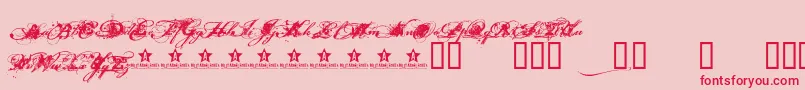 Dirty Font – Red Fonts on Pink Background