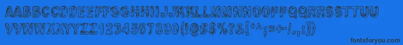 Uglygoodbad Font – Black Fonts on Blue Background