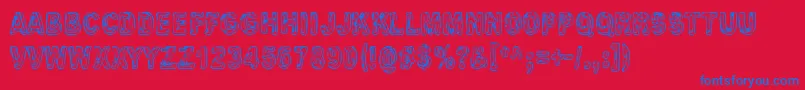 Uglygoodbad Font – Blue Fonts on Red Background