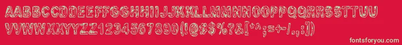 Uglygoodbad Font – Green Fonts on Red Background