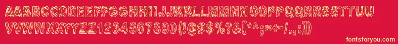 Uglygoodbad Font – Yellow Fonts on Red Background