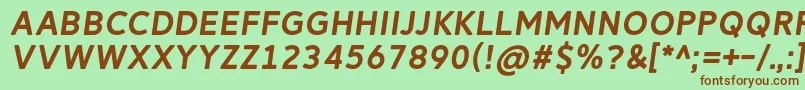 Шрифт ReitamRegularItalic – коричневые шрифты на зелёном фоне