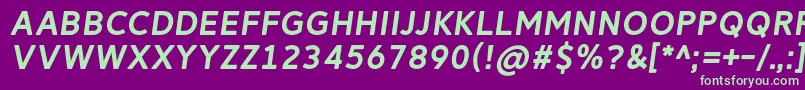 Police ReitamRegularItalic – polices vertes sur fond violet