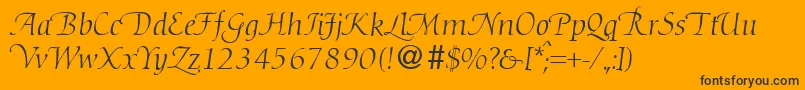 DioscurswashRegularitalicDb Font – Black Fonts on Orange Background