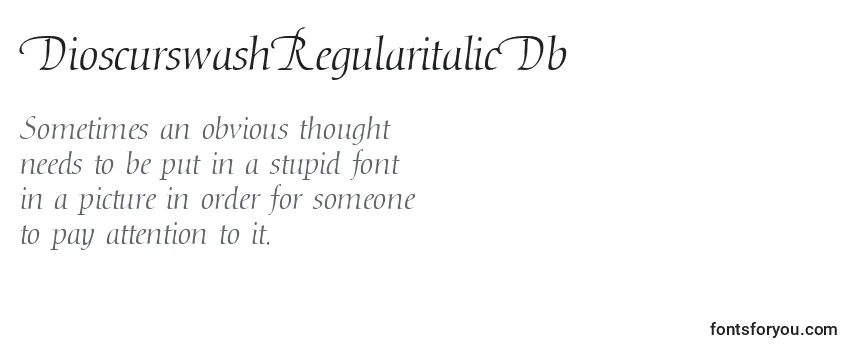 Шрифт DioscurswashRegularitalicDb