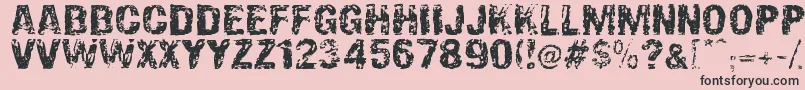 OverprintDsg Font – Black Fonts on Pink Background