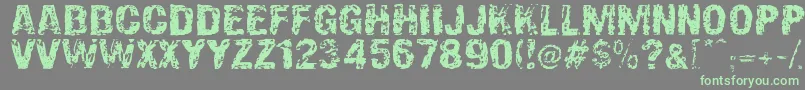 OverprintDsg Font – Green Fonts on Gray Background