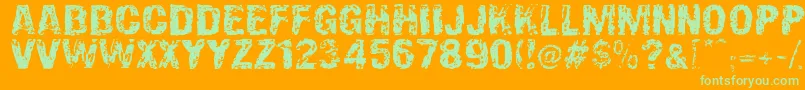 More about OverprintDsg Font OverprintDsg Font – Green Fonts on Orange Background