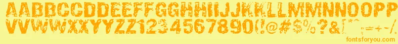 More about OverprintDsg Font OverprintDsg Font – Orange Fonts on Yellow Background