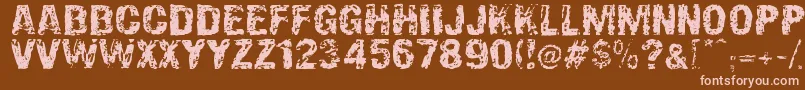 OverprintDsg Font – Pink Fonts on Brown Background