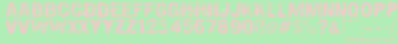 Lisätietoja OverprintDsg-fontista OverprintDsg-fontti – vaaleanpunaiset fontit vihreällä taustalla