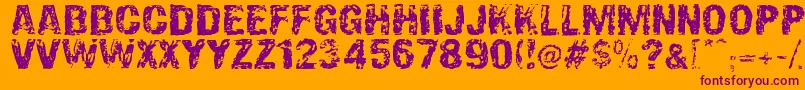 More about OverprintDsg Font OverprintDsg Font – Purple Fonts on Orange Background