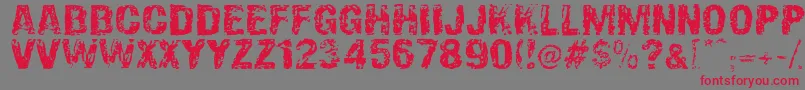 fuente OverprintDsg – Fuentes Rojas Sobre Fondo Gris