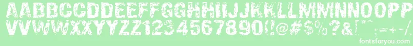 OverprintDsg Font – White Fonts on Green Background