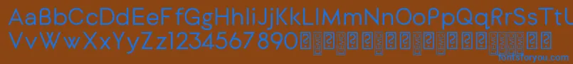 フォントDylangothicRegular – 茶色の背景に青い文字