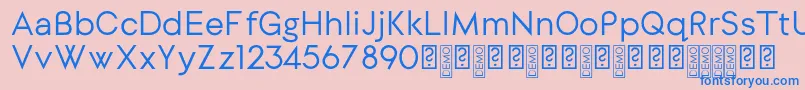 DylangothicRegular Font – Blue Fonts on Pink Background