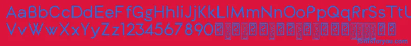 フォントDylangothicRegular – 赤い背景に青い文字